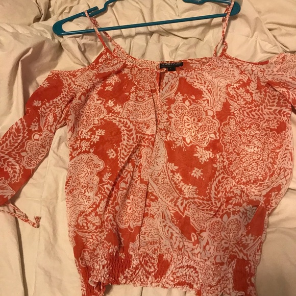 Rampage off the shoulder boho sheer top - Picture 2 of 4